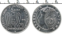 Продать Монеты Италия 5 евро 2010 Серебро