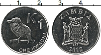 Продать Монеты Замбия 1 квача 2012 Медно-никель