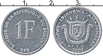 Продать Монеты Бурунди 1 франк 1993 Алюминий