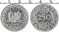 Продать Монеты Суринам 250 центов 1989 Медно-никель
