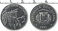 Продать Монеты Доминиканская республика 25 сентаво 1989 Медно-никель
