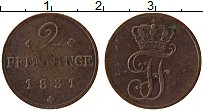 Продать Монеты Мекленбург-Шверин 2 пфеннига 1831 Медь