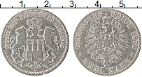 Продать Монеты Гамбург 2 марки 1876 Серебро