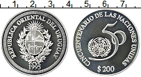 Продать Монеты Уругвай 200 песо 1995 Серебро
