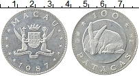 Продать Монеты Макао 100 патак 1987 Серебро