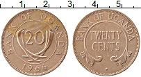 Продать Монеты Уганда 20 центов 1966 Медь