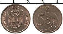 Продать Монеты ЮАР 5 центов 2008 сталь с медным покрытием