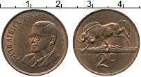 Продать Монеты ЮАР 2 цента 1968 Медь