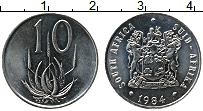 Продать Монеты ЮАР 10 центов 1986 Никель