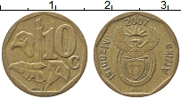Продать Монеты ЮАР 10 центов 2007 сталь с медным покрытием