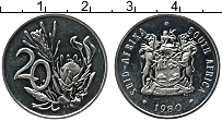 Продать Монеты ЮАР 20 центов 1980 Медно-никель