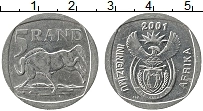 Продать Монеты ЮАР 5 ранд 2001 Медно-никель