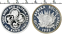 Продать Монеты ЮАР 1 ранд 1992 Медно-никель