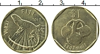 Продать Монеты Фиджи 1 доллар 2012 Латунь