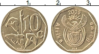 Продать Монеты ЮАР 10 центов 2005 сталь с медным покрытием