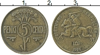 Продать Монеты Литва 5 центов 1925 Бронза
