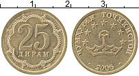 Продать Монеты Таджикистан 25 дирам 2006 Латунь