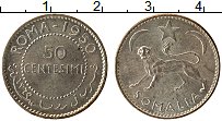 Продать Монеты Сомали 50 сентесим 1950 Серебро