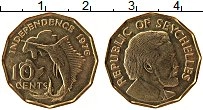 Продать Монеты Сейшелы 10 центов 1977 Латунь