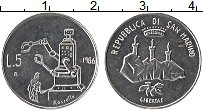 Продать Монеты Сан-Марино 5 лир 1986 Алюминий