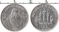 Продать Монеты Сан-Марино 2 лиры 1984 Алюминий