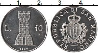 Продать Монеты Сан-Марино 10 лир 1987 Алюминий