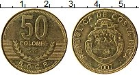 Продать Монеты Коста-Рика 50 колон 2007 Латунь