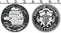 Продать Монеты Того 1000 франков 2001 Серебро