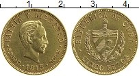 Продать Монеты Куба 5 песо 1915 Золото