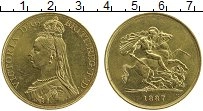 Продать Монеты Великобритания 5 фунтов 1887 Золото