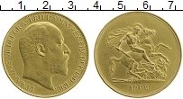 Продать Монеты Великобритания 5 фунтов 1902 Золото