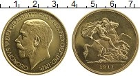 Продать Монеты Великобритания 5 фунтов 1911 Золото