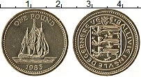 Продать Монеты Гернси 1 фунт 1983 Латунь