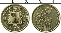 Продать Монеты Андорра 2 сентима 2013 Латунь