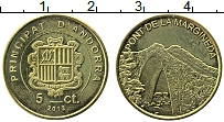 Продать Монеты Андорра 5 сентим 2013 Латунь