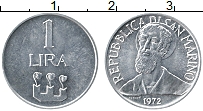 Продать Монеты Сан-Марино 1 лира 1972 Алюминий
