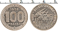 Продать Монеты Экваториальные Африканские территории 100 франков 1968 Медно-никель