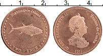 Продать Монеты Тристан-да-Кунья 2 пенса 2011 Медь