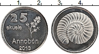 Продать Монеты Аннобон 25 экуэле 2013 Медно-никель