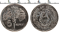 Продать Монеты Сейшелы 5 рупий 2010 Сталь покрытая никелем