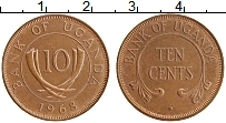 Продать Монеты Уганда 10 центов 1968 Бронза