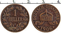 Продать Монеты Немецкая Африка 1 геллер 1906 Бронза
