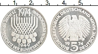 Продать Монеты ФРГ 5 марок 1974 Серебро