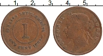 Продать Монеты Стрейтс-Сеттльмент 1 цент 1897 Медь