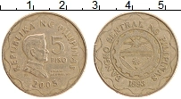 Продать Монеты Филиппины 5 писо 2001 Латунь