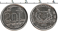 Продать Монеты Сингапур 20 центов 2013 Медно-никель