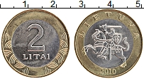 Продать Монеты Литва 2 лит 2002 Биметалл