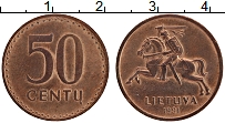 Продать Монеты Литва 50 сенти 1991 Бронза