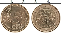 Продать Монеты Литва 50 евроцентов 2015 Латунь