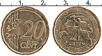 Продать Монеты Литва 20 евроцентов 2015 Латунь